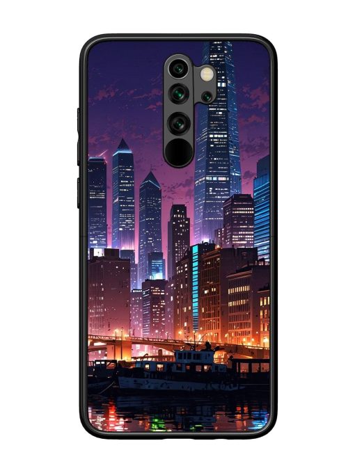 Neon Nightscape Glossy Soft Edge Case for Xiaomi Redmi Note 8 Pro