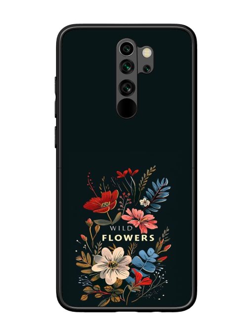 Dark Floral Glossy Soft Edge Case for Xiaomi Redmi Note 8 Pro Chachhi