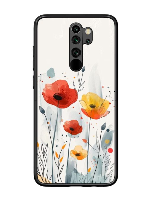 Poppy Fields Glossy Soft Edge Case for Xiaomi Redmi Note 8 Pro Chachhi