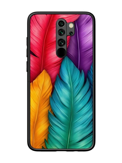 Rainbow Feathers Glossy Soft Edge Case for Xiaomi Redmi Note 8 Pro Chachhi