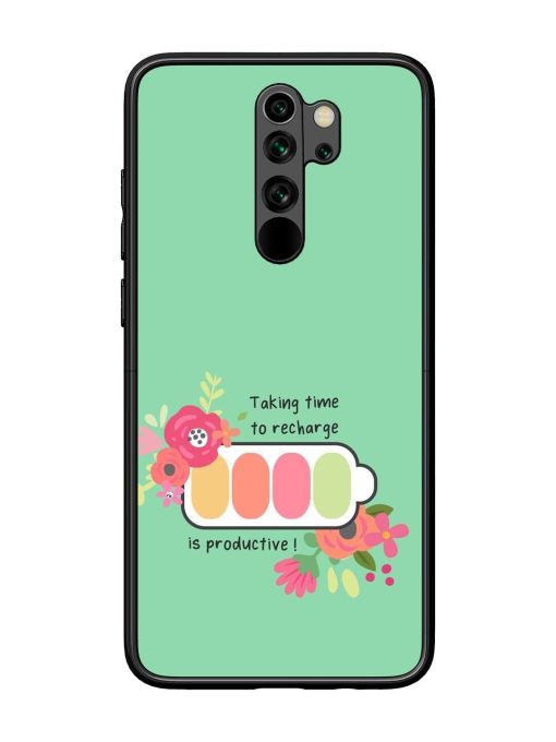 Recharge And Bloom Glossy Soft Edge Case for Xiaomi Redmi Note 8 Pro Chachhi