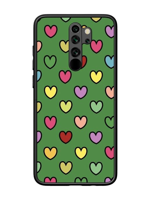 Rainbow Heart Parade Glossy Soft Edge Case for Xiaomi Redmi Note 8 Pro