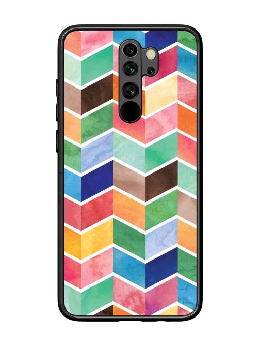 Watercolor Chevron Whimsy Glossy Soft Edge Case for Xiaomi Redmi Note 8 Pro Chachhi