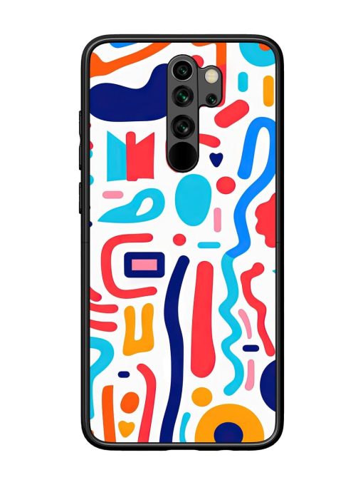 Whimsical Doodle Chaos Glossy Soft Edge Case for Xiaomi Redmi Note 8 Pro Chachhi