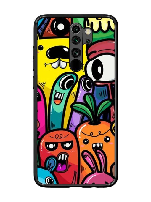 Whimsical Doodle Chaos Glossy Soft Edge Case for Xiaomi Redmi Note 8 Pro Chachhi