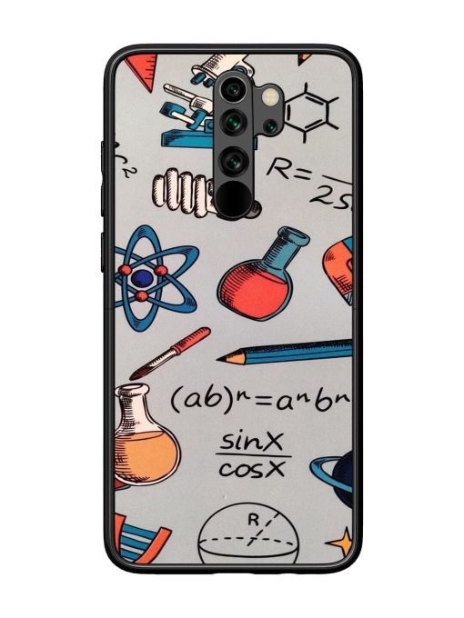 Science Doodle Delight Glossy Soft Edge Case for Xiaomi Redmi Note 8 Pro Chachhi