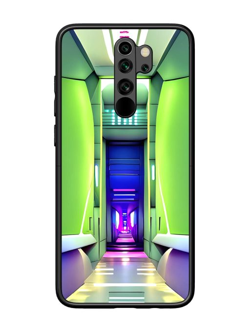 Neon Corridor Glossy Soft Edge Case for Xiaomi Redmi Note 8 Pro