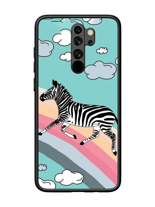 Zebra On A Rainbow Glossy Soft Edge Case for Xiaomi Redmi Note 8 Pro Chachhi