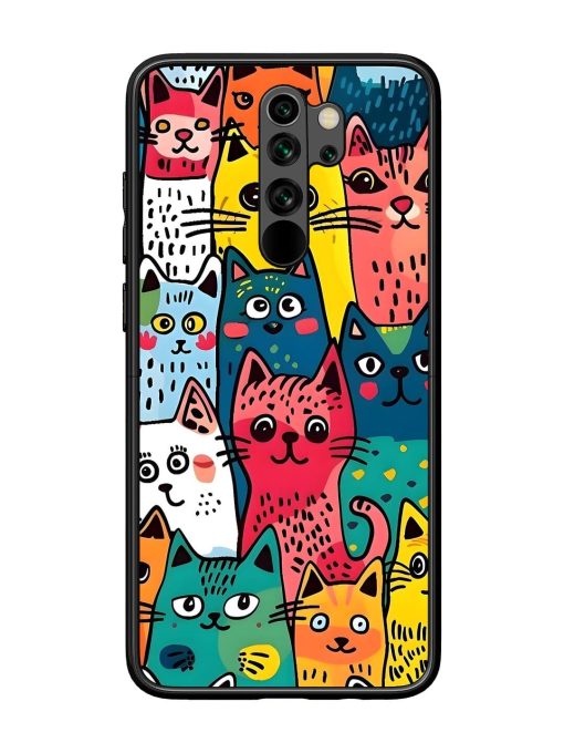 Feline Frenzy Glossy Soft Edge Case for Xiaomi Redmi Note 8 Pro