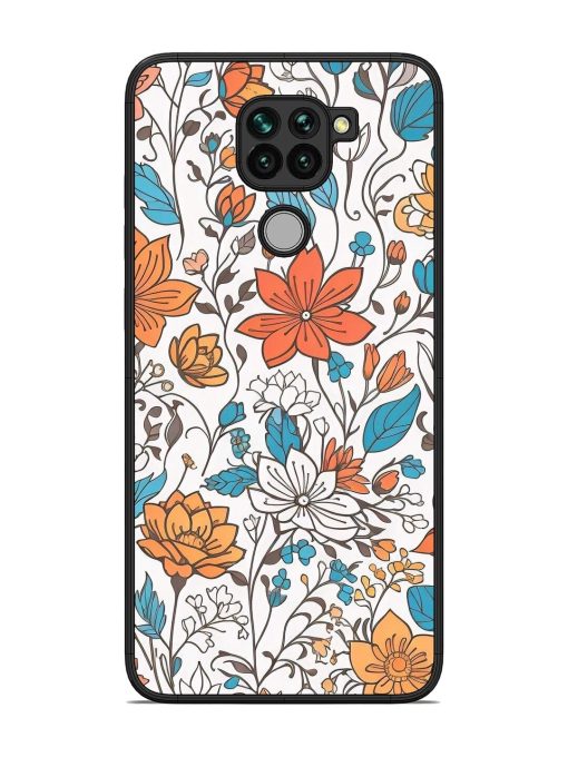 Floral Symphony Glossy Soft Edge Case for Xiaomi Redmi Note 9 Chachhi