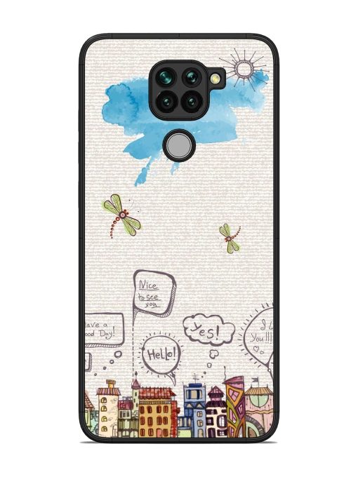 Doodle City Glossy Soft Edge Case for Xiaomi Redmi Note 9 Chachhi