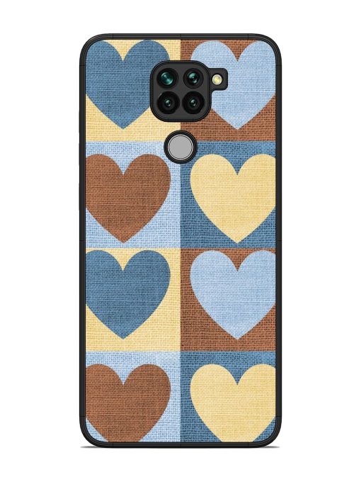 Hearts On Canvas Glossy Soft Edge Case for Xiaomi Redmi Note 9