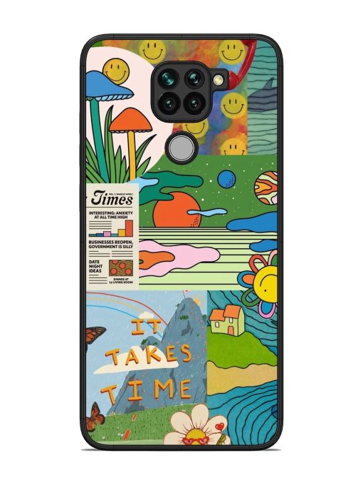 Groovy Vibes Glossy Soft Edge Case for Xiaomi Redmi Note 9 Chachhi