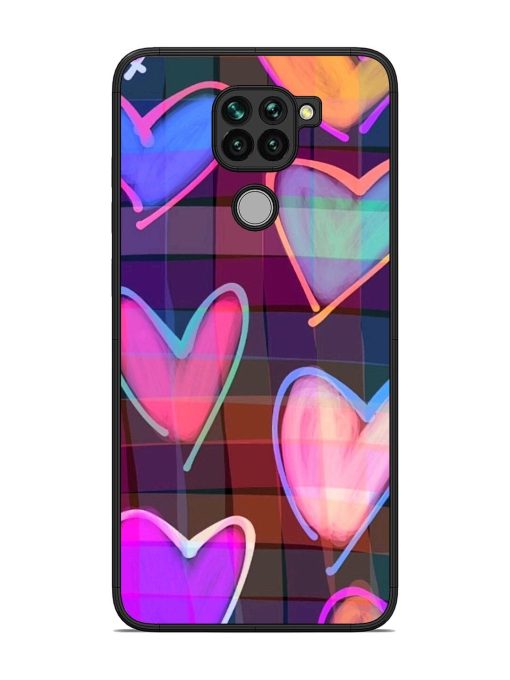 Neon Hearts Glossy Soft Edge Case for Xiaomi Redmi Note 9 Chachhi