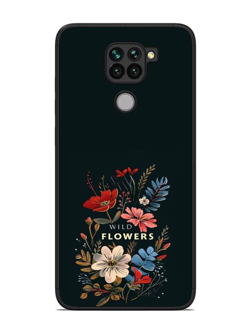 Dark Floral Glossy Soft Edge Case for Xiaomi Redmi Note 9 Chachhi