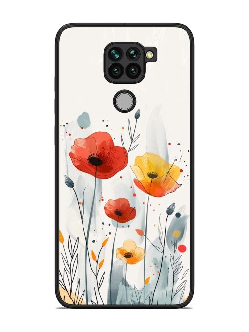 Poppy Fields Glossy Soft Edge Case for Xiaomi Redmi Note 9 Chachhi