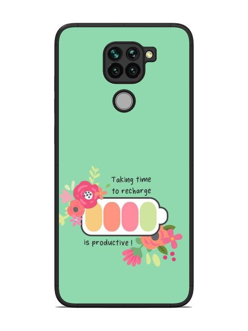 Recharge And Bloom Glossy Soft Edge Case for Xiaomi Redmi Note 9 Chachhi