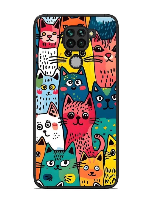 Feline Frenzy Glossy Soft Edge Case for Xiaomi Redmi Note 9 Chachhi