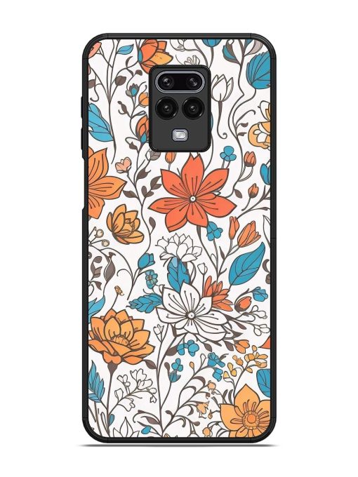 Floral Symphony Glossy Soft Edge Case for Xiaomi Redmi Note 9 Pro Chachhi