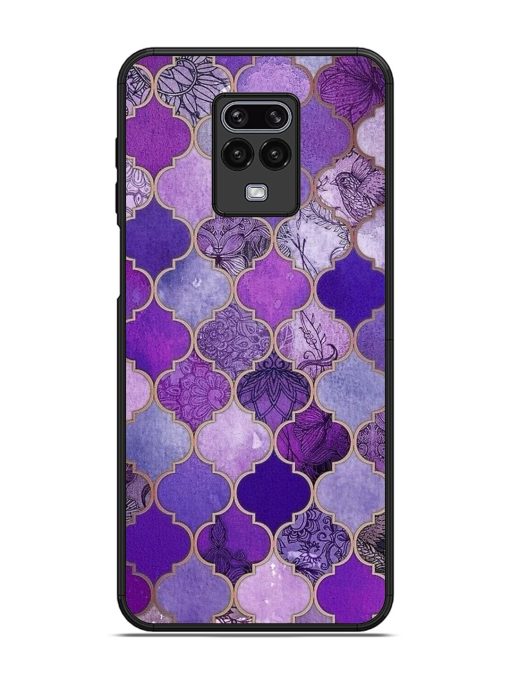 Purple Mosaic Magic Glossy Soft Edge Case for Xiaomi Redmi Note 9 Pro Chachhi