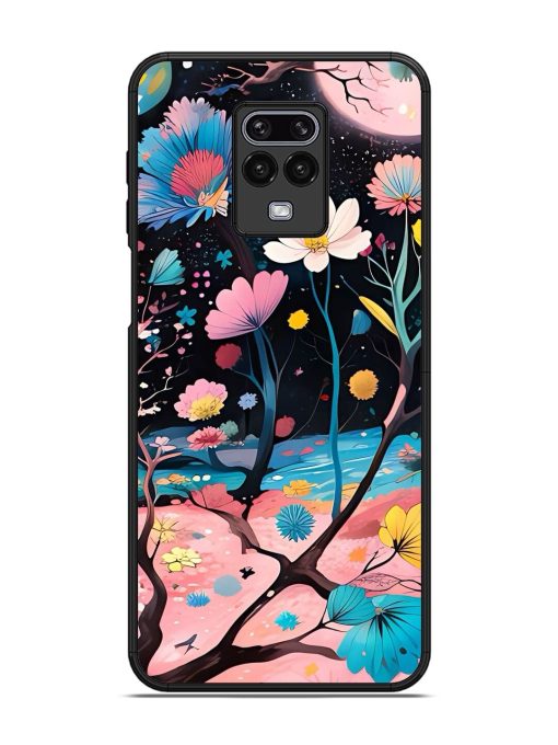 Cosmic Bloom Glossy Soft Edge Case for Xiaomi Redmi Note 9 Pro Chachhi