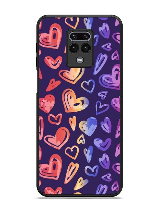 Rainbow Hearts Glossy Soft Edge Case for Xiaomi Redmi Note 9 Pro Chachhi