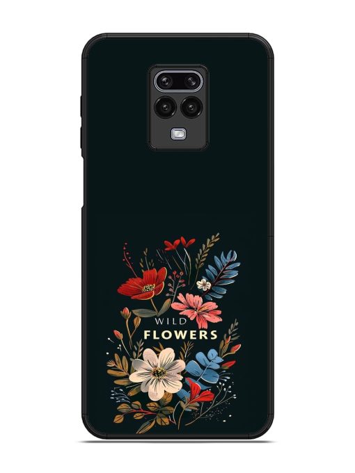 Dark Floral Glossy Soft Edge Case for Xiaomi Redmi Note 9 Pro Chachhi