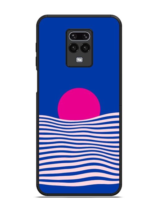 Pink Sunset Over Blue Waves Glossy Soft Edge Case for Xiaomi Redmi Note 9 Pro