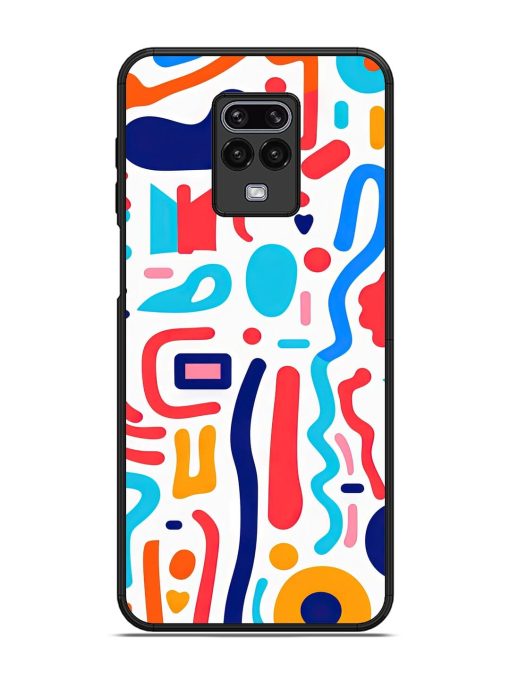 Whimsical Doodle Chaos Glossy Soft Edge Case for Xiaomi Redmi Note 9 Pro Chachhi