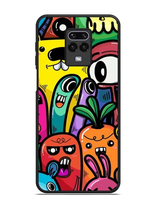 Whimsical Doodle Chaos Glossy Soft Edge Case for Xiaomi Redmi Note 9 Pro Chachhi