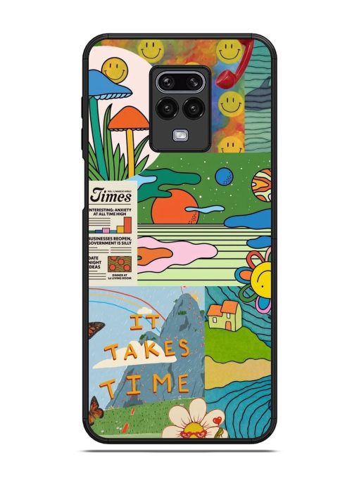 Groovy Vibes Glossy Soft Edge Case for Xiaomi Redmi Note 9 Pro Max Chachhi