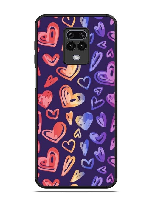 Rainbow Hearts Glossy Soft Edge Case for Xiaomi Redmi Note 9 Pro Max