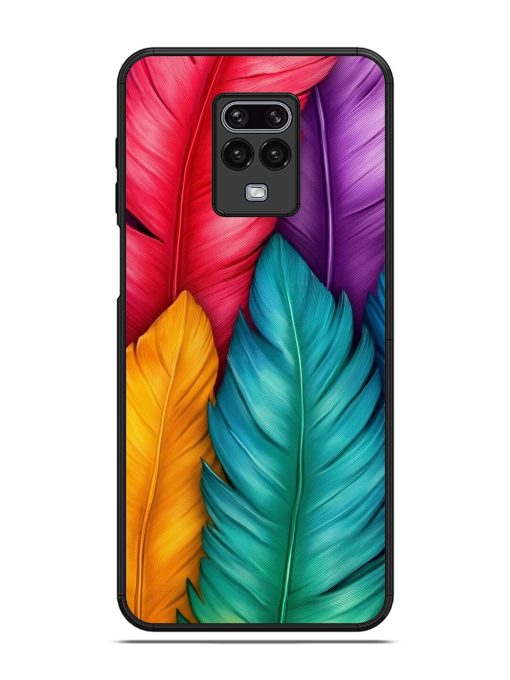 Rainbow Feathers Glossy Soft Edge Case for Xiaomi Redmi Note 9 Pro Max Chachhi