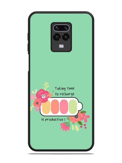 Recharge And Bloom Glossy Soft Edge Case for Xiaomi Redmi Note 9 Pro Max Chachhi