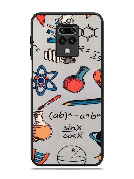 Science Doodle Delight Glossy Soft Edge Case for Xiaomi Redmi Note 9 Pro Max