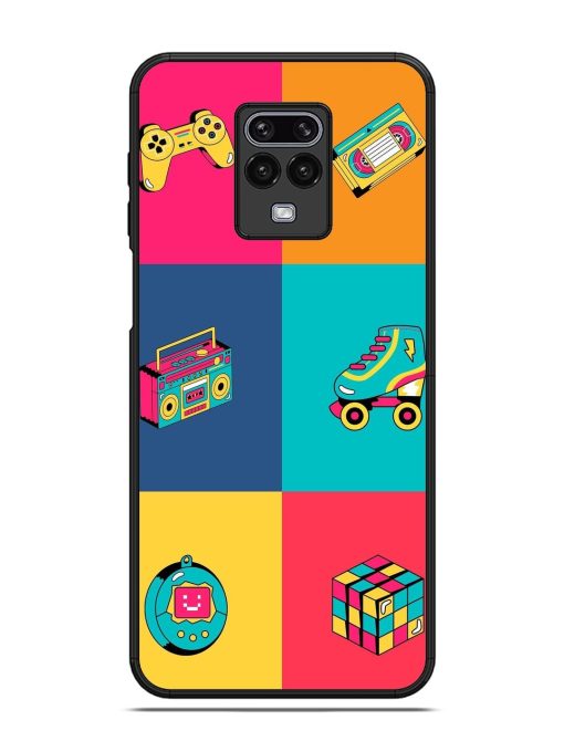 90S Throwback Grid Glossy Soft Edge Case for Xiaomi Redmi Note 9 Pro Max Chachhi