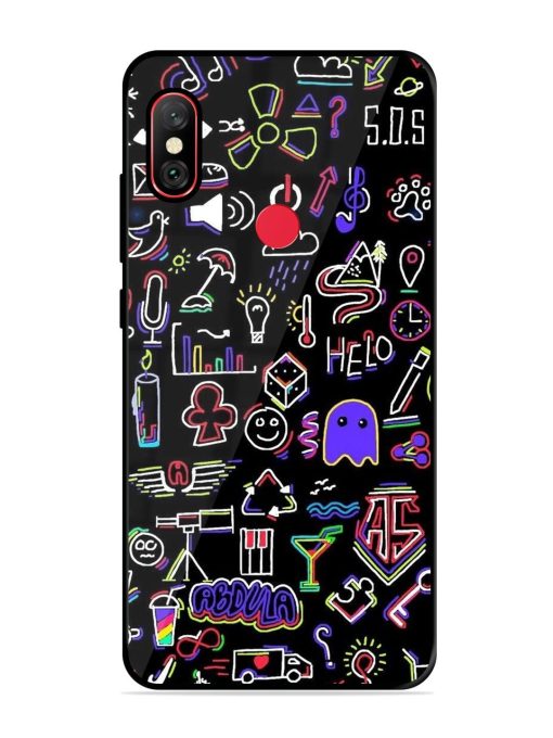 Neon Doodle Glossy Soft Edge Case for Xiaomi Redmi Y2