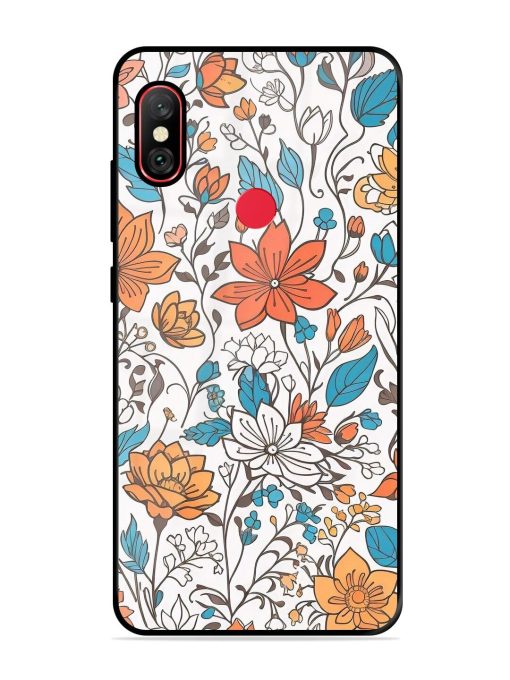 Floral Symphony Glossy Soft Edge Case for Xiaomi Redmi Y2 Chachhi