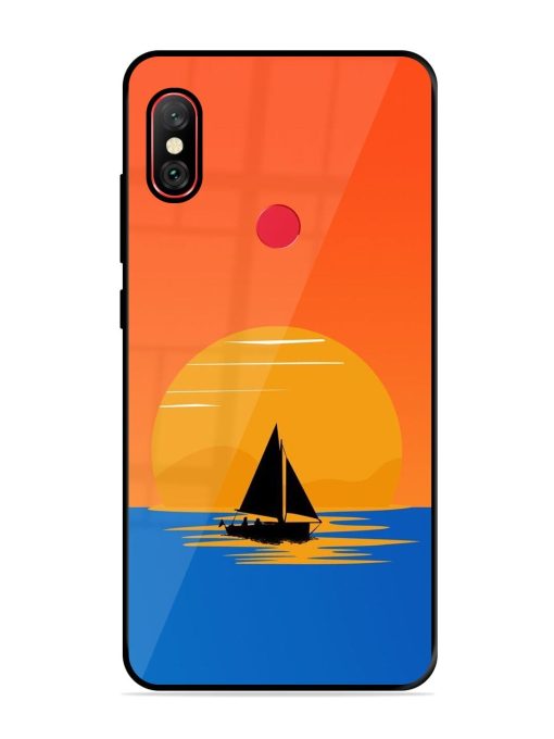 Sunset Sail Glossy Soft Edge Case for Xiaomi Redmi Y2 Chachhi