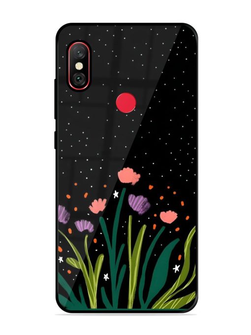 Midnight Bloom Glossy Soft Edge Case for Xiaomi Redmi Y2 Chachhi