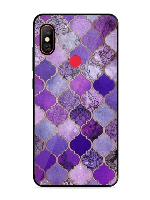 Purple Mosaic Magic Glossy Soft Edge Case for Xiaomi Redmi Y2 Chachhi