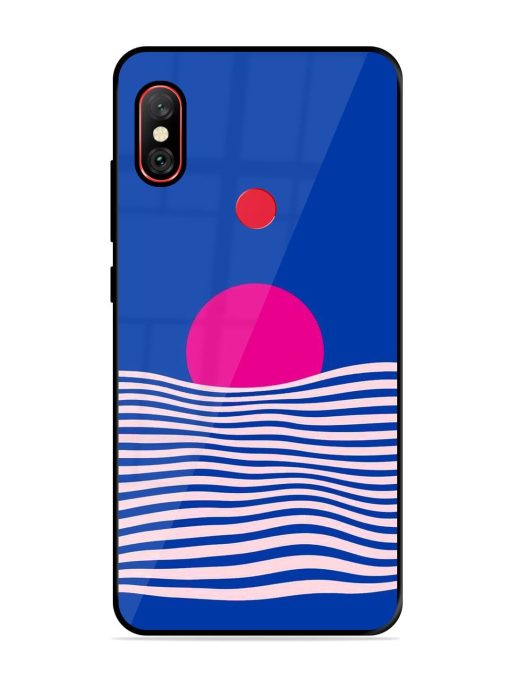 Pink Sunset Over Blue Waves Glossy Soft Edge Case for Xiaomi Redmi Y2 Chachhi