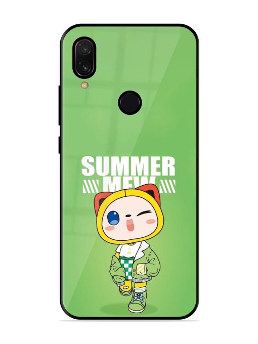 Purrfect Summer Glossy Soft Edge Case for Xiaomi Redmi Y3 Chachhi