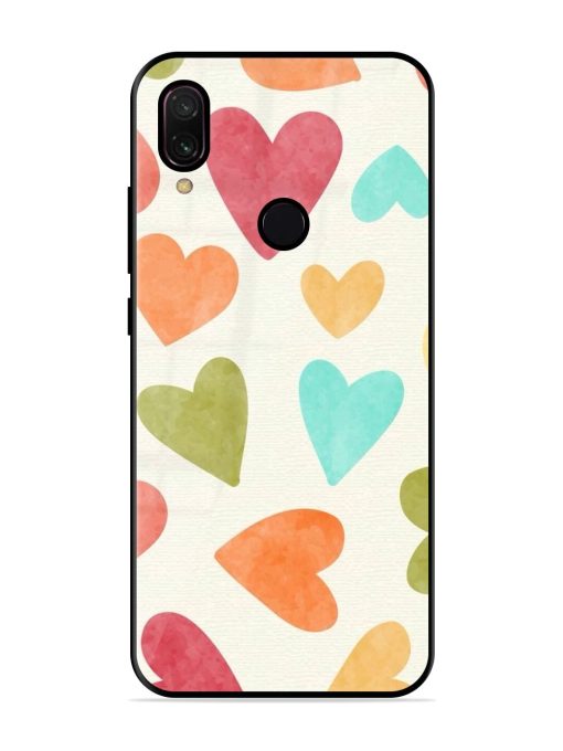 Watercolor Hearts Glossy Soft Edge Case for Xiaomi Redmi Y3 Chachhi