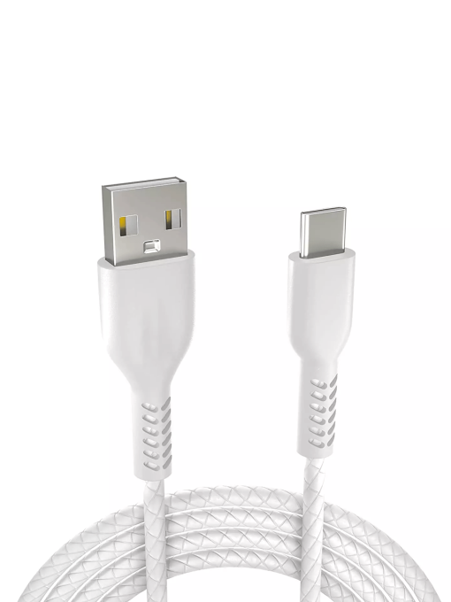 White Type-C 2.4A USB Cable - 1Mtr