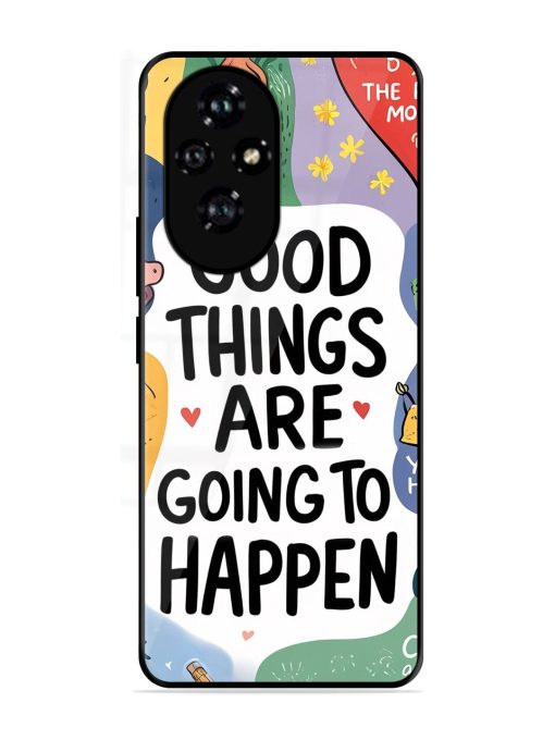 Uplifting Scribbles Glossy Soft Edge Case for Honor 200 (5G)