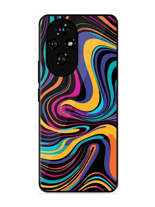 Psychedelic Swirl Glossy Soft Edge Case for Honor 200 (5G)