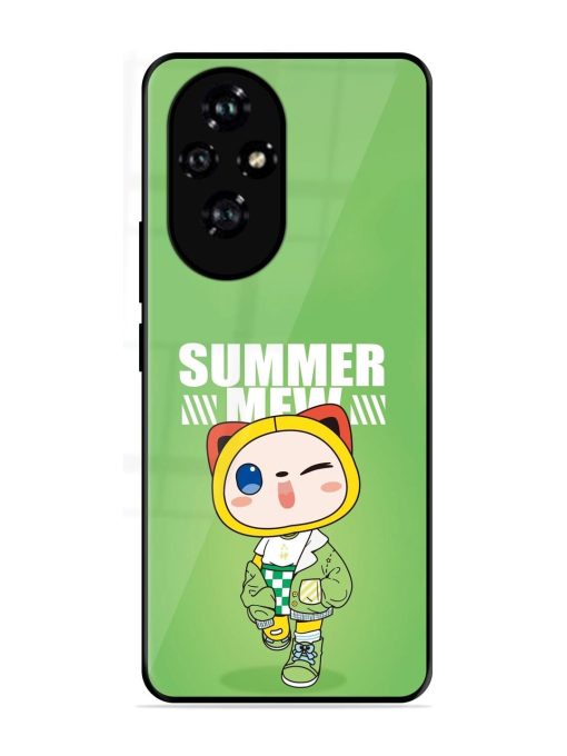 Purrfect Summer Glossy Soft Edge Case for Honor 200 (5G)