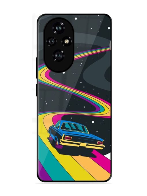 Rainbow Road Glossy Soft Edge Case for Honor 200 (5G)