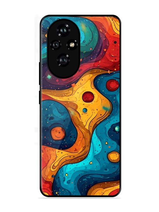 Cosmic Swirl Glossy Soft Edge Case for Honor 200 (5G)